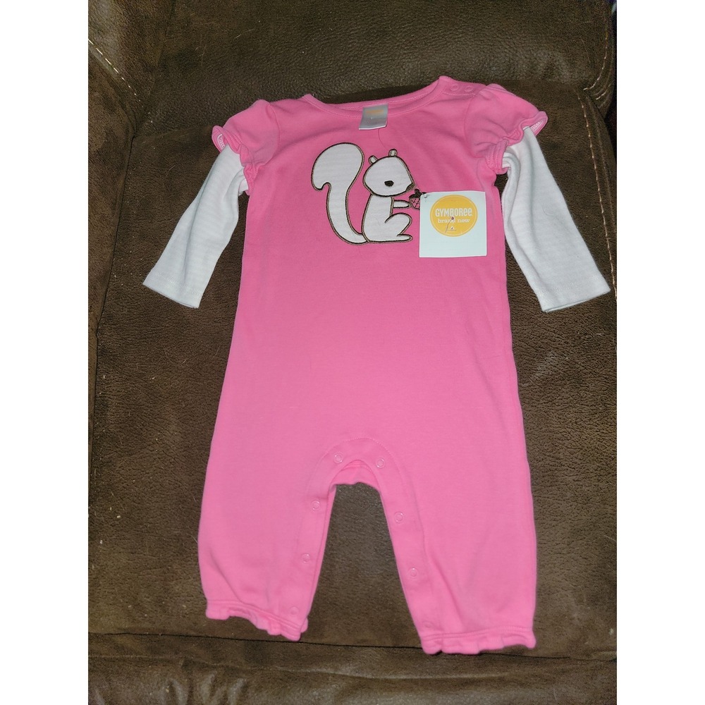 Gymboree brand new baby newborn essentials squirrel romper 3‎ 6 months nwt fall